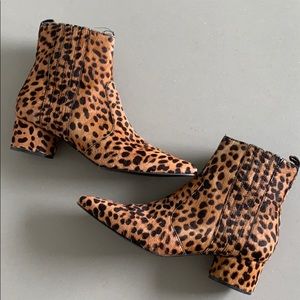 Kendall & Kylie Leopard Print Ankle Boots